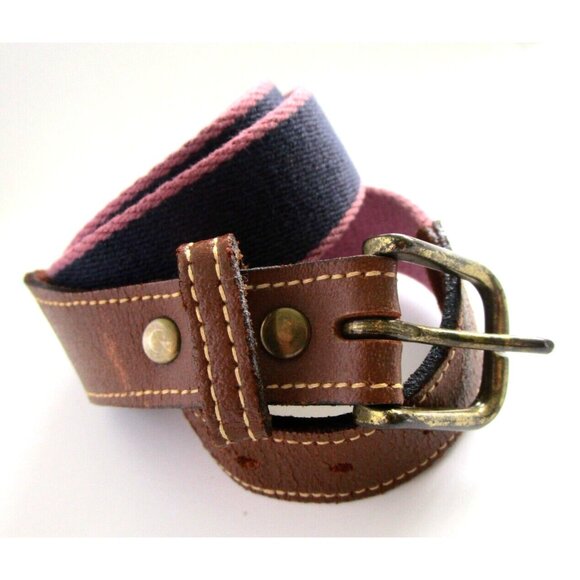 GANT Genuine Leather and Fabric Belt - Boy/Teen/Child - Made in USA - 28-31" - Picture 1 of 14